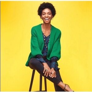 CAbi Kelly Green Lucky Sweater Cardigan